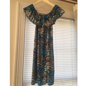 Patterned Zebra Beach Dress